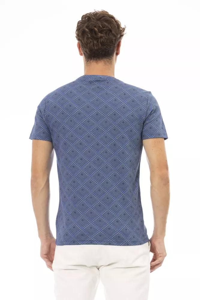 Blue Cotton Men T-Shirt Baldinini Trend