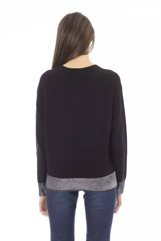 Black Wool Women Sweater Baldinini Trend