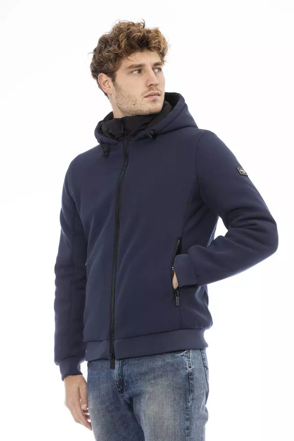 Blue Polyester Men Jacket Baldinini Trend