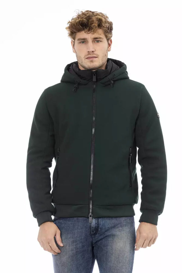 Green Polyester Men Jacket Baldinini Trend