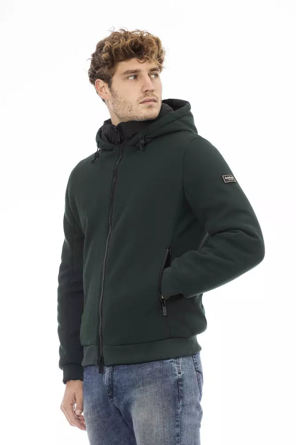 Green Polyester Men Jacket Baldinini Trend