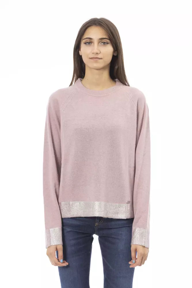 Pink Wool Women Sweater Baldinini Trend