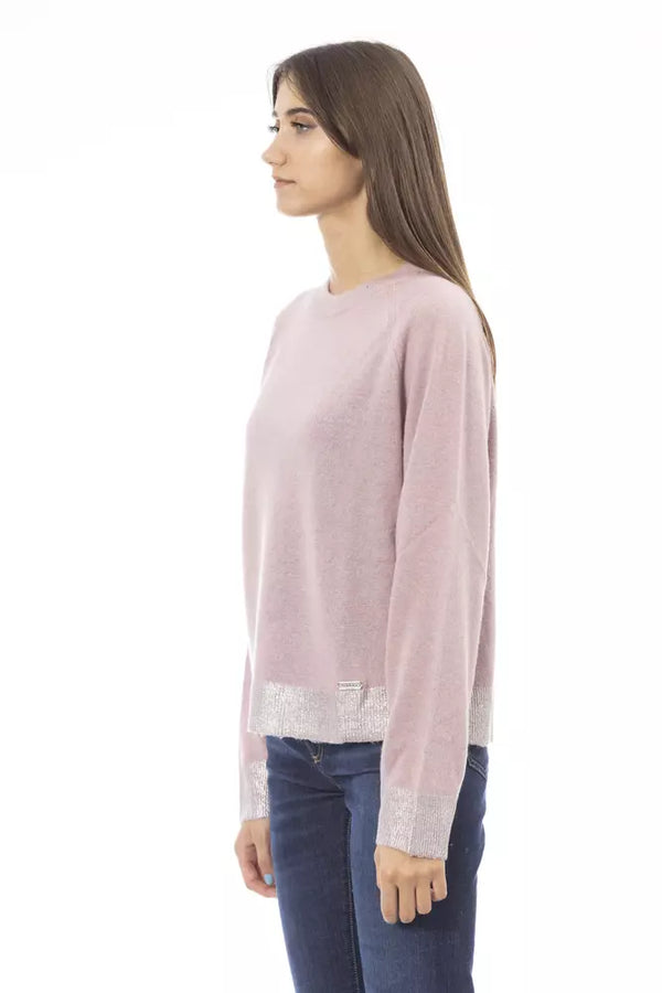 Pink Wool Women Sweater Baldinini Trend