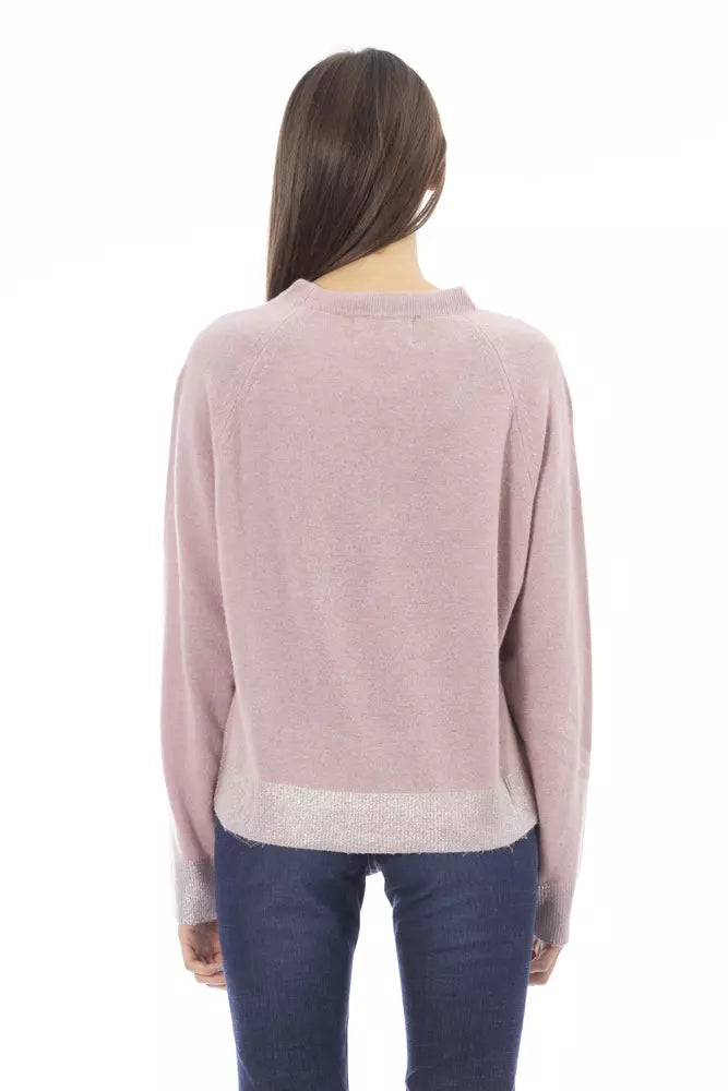 Pink Wool Women Sweater Baldinini Trend