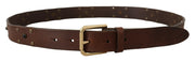 Elegant Leather Belt with Metal Buckle Dolce & Gabbana