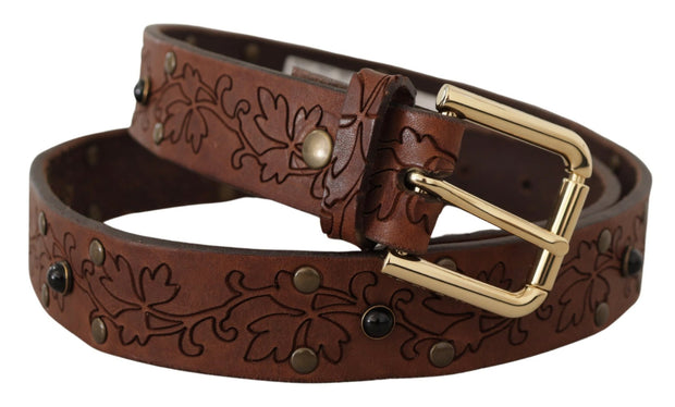 Elegant Leather Belt with Metal Buckle Dolce & Gabbana