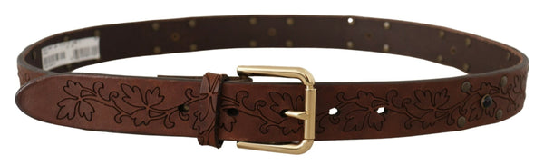 Elegant Leather Belt with Metal Buckle Dolce & Gabbana