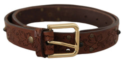 Elegant Leather Belt with Metal Buckle Dolce & Gabbana