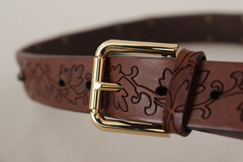 Elegant Leather Belt with Metal Buckle Dolce & Gabbana