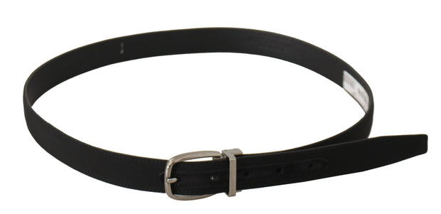 Elegant Black Canvas & Leather Belt Dolce & Gabbana