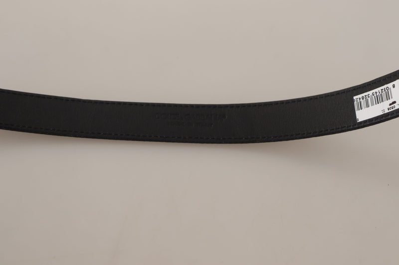 Elegant Black Canvas & Leather Belt Dolce & Gabbana