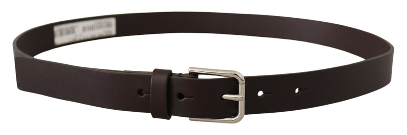 Elegant Leather Belt With Logo Buckle Dolce & Gabbana