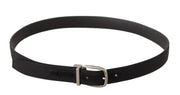 Elegant Black Leather Designer Belt Dolce & Gabbana