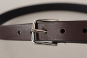 Elegant Leather Belt with Metal Buckle Dolce & Gabbana