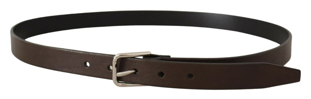 Elegant Leather Belt with Metal Buckle Dolce & Gabbana