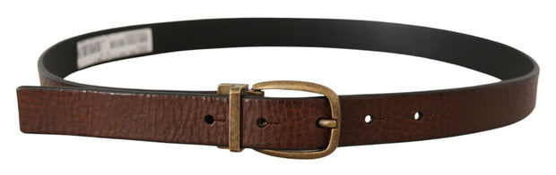 Elegant Leather Belt with Metal Buckle Dolce & Gabbana