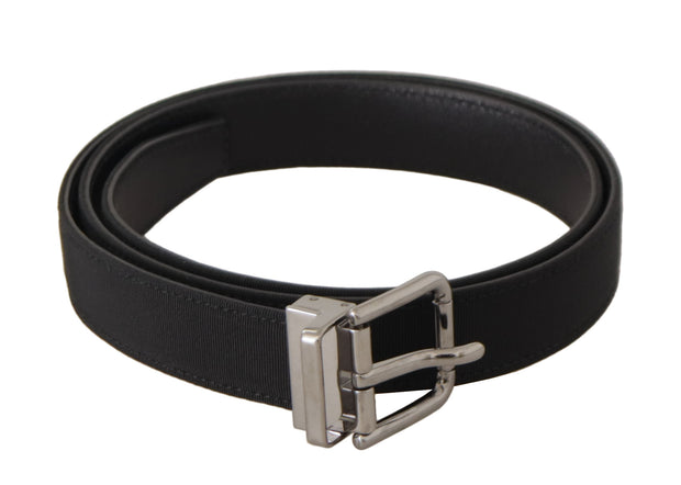 Elegant Black Leather Belt with Metal Buckle Dolce & Gabbana