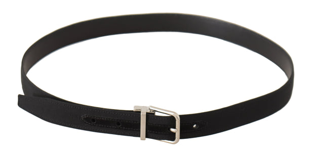 Elegant Black Canvas and Leather Belt Dolce & Gabbana