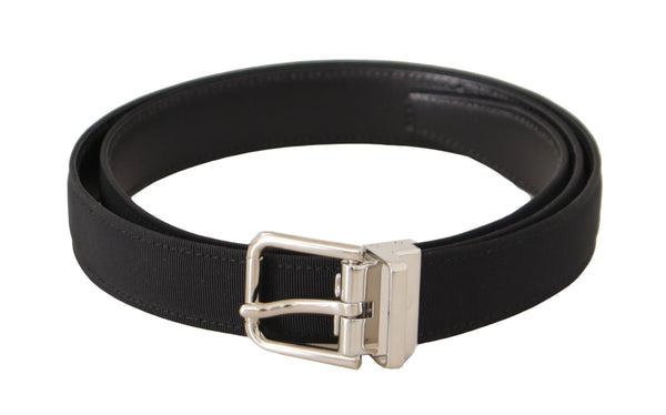 Elegant Black Canvas and Leather Belt Dolce & Gabbana