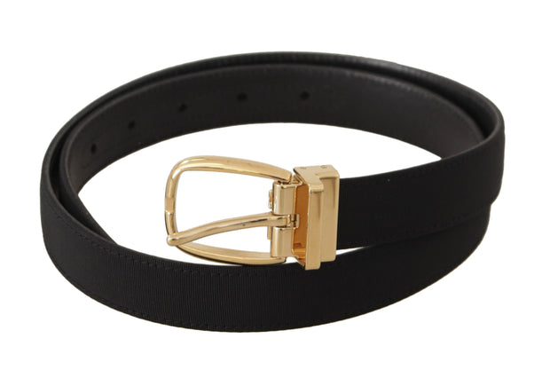 Elegant Black Leather Belt Dolce & Gabbana