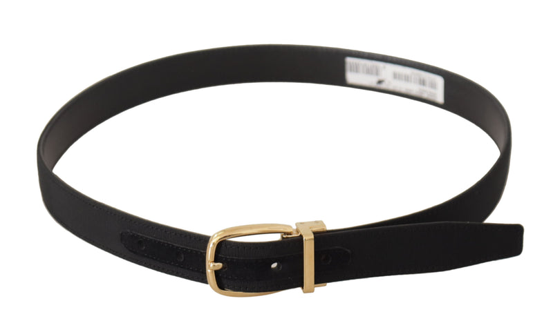 Elegant Black Leather Belt Dolce & Gabbana