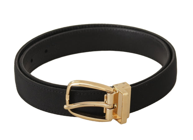 Elegant Black Leather Belt Dolce & Gabbana