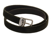 Elegant Velvet Leather Green Belt Dolce & Gabbana