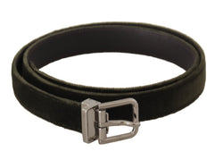 Elegant Velvet Leather Green Belt Dolce & Gabbana