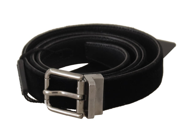 Elegant Black Cotton-Leather D&G Belt Dolce & Gabbana