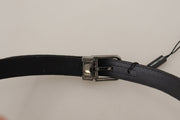 Elegant Black Cotton-Leather D&G Belt Dolce & Gabbana