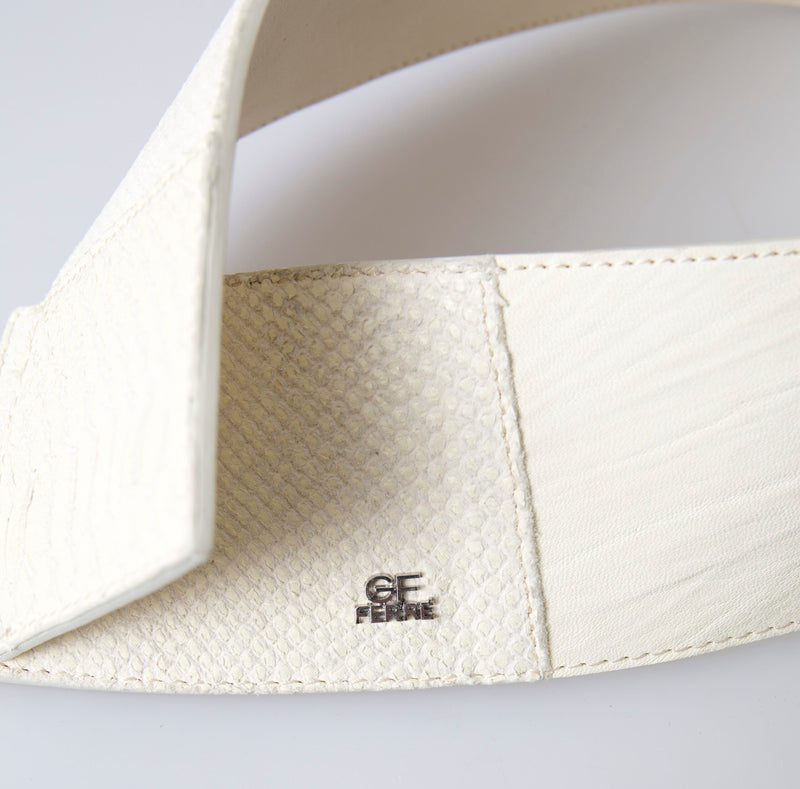 Chic Off White Snap Button Fashion Belt GF Ferre