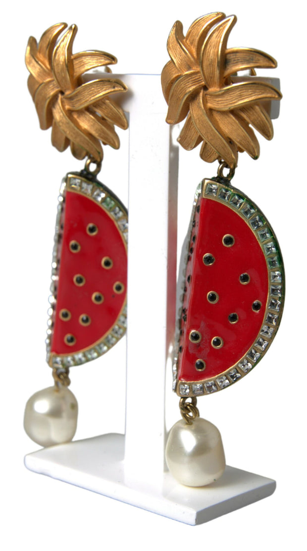 Radiant Red Watermelon Clip-On Earrings Dolce & Gabbana