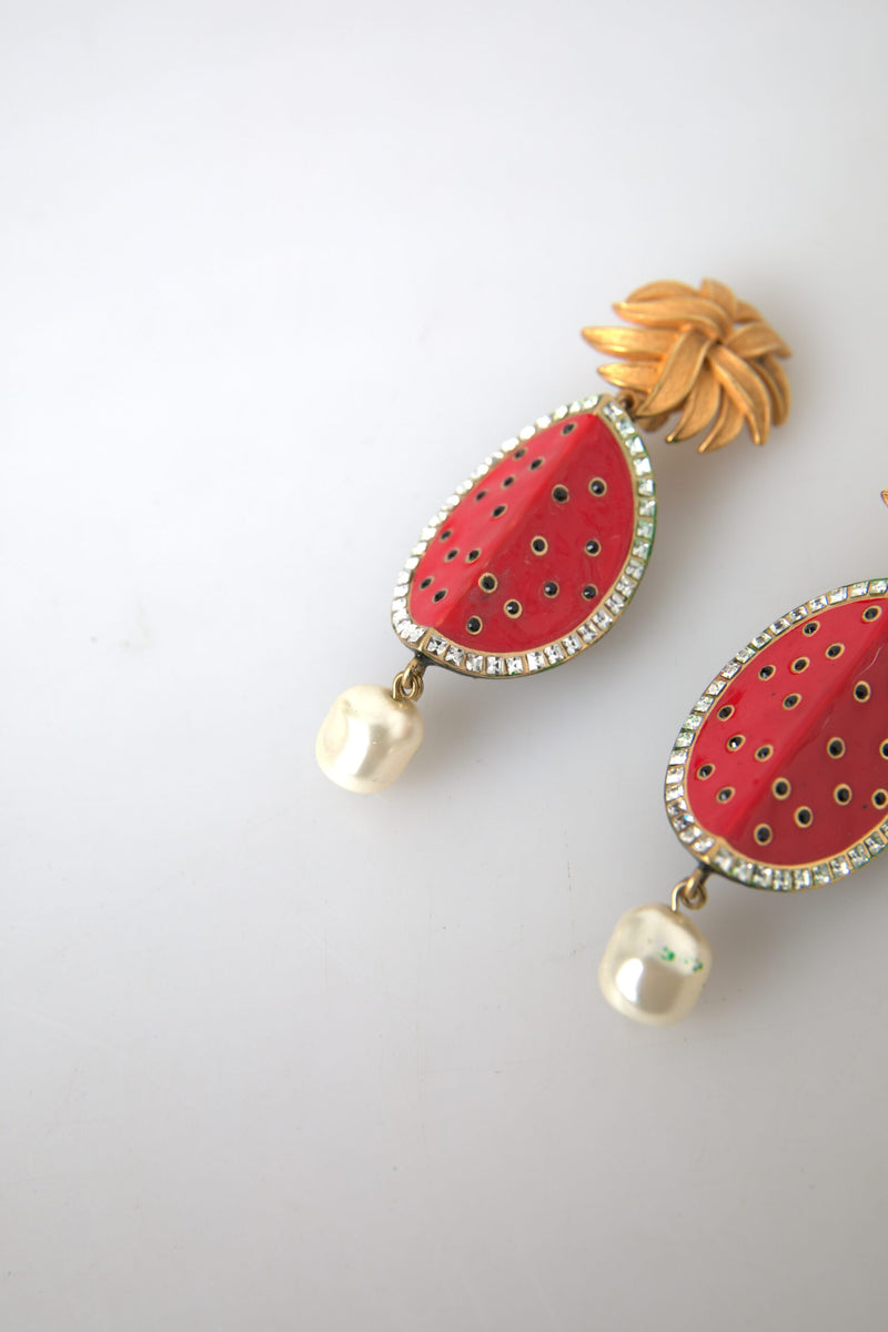 Radiant Red Watermelon Clip-On Earrings Dolce & Gabbana