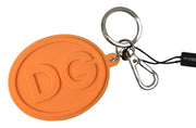 Chic Orange & Gold Keychain Accessory Dolce & Gabbana