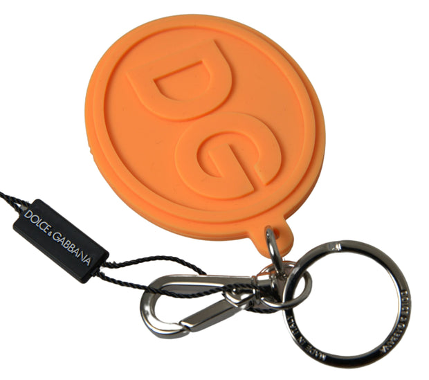 Chic Orange & Gold Keychain Accessory Dolce & Gabbana