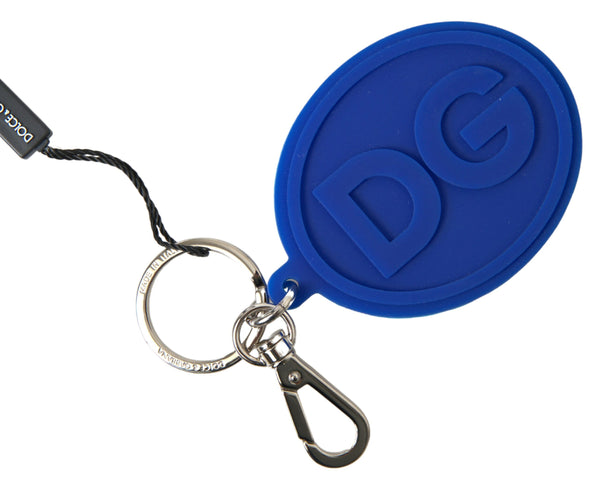 Chic Brass and Rubber Logo Keychain Dolce & Gabbana