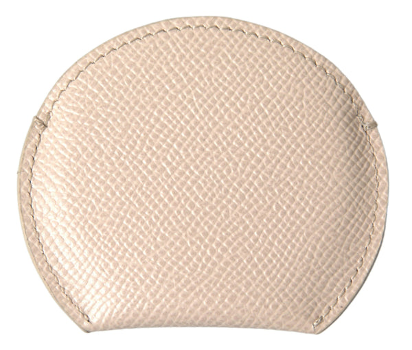 Elegant Calfskin Leather Hand Mirror Holder Dolce & Gabbana