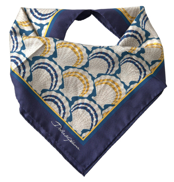 Elegant Multicolor Silk Men's Square Scarf Dolce & Gabbana