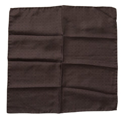 Brown Patterned Silk Square Handkerchief Scarf Dolce & Gabbana