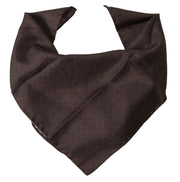 Elegant Silk Men's Square Scarf in Rich Brown Dolce & Gabbana