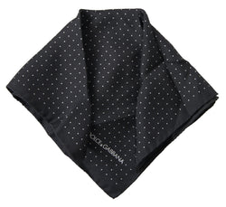 Elegant Silk Black Men's Square Scarf Dolce & Gabbana