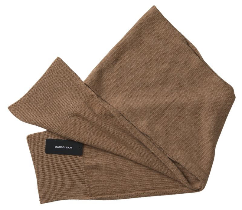 Elegant Camel Brown Women's Scarf Dolce & Gabbana