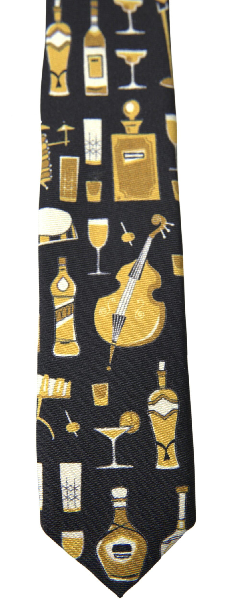 Exclusive Silk Tie with Musical Print Dolce & Gabbana