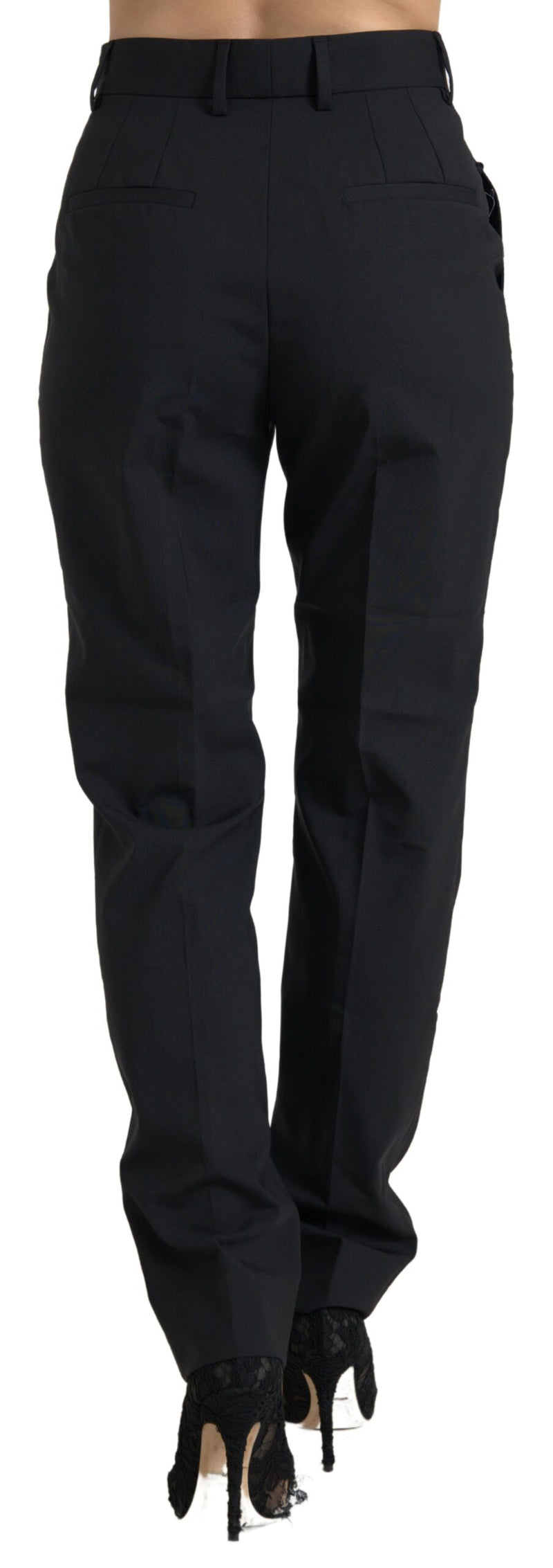 Elegant High-Waist Tapered Wool Pants Dolce & Gabbana