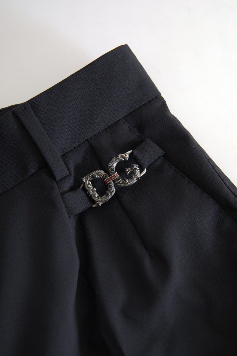 Elegant High-Waist Tapered Wool Pants Dolce & Gabbana