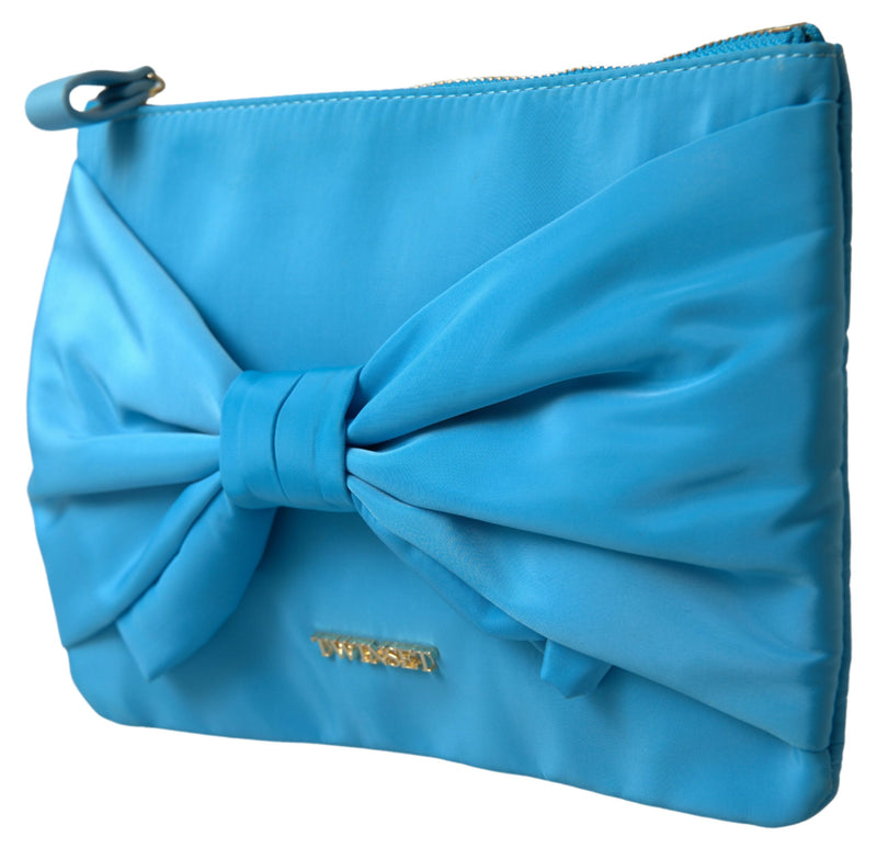 Elegant Silk Clutch with Bow Accent Twinset