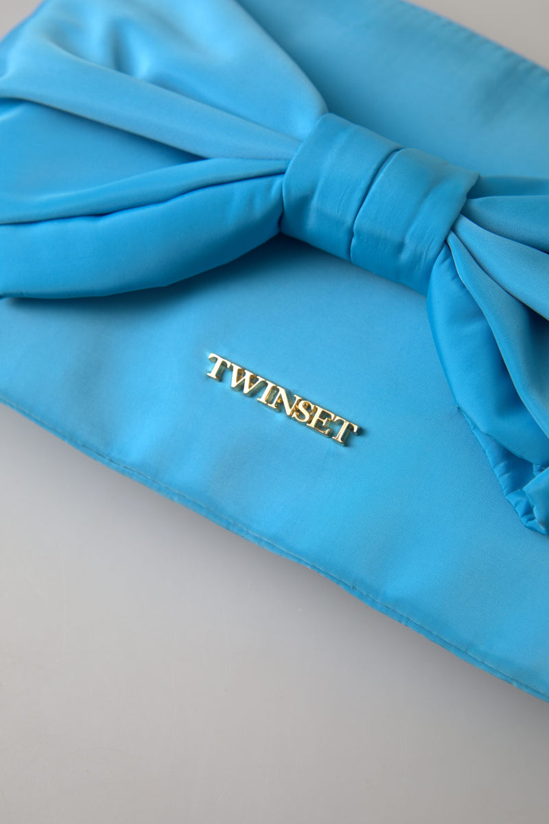 Elegant Silk Clutch with Bow Accent Twinset