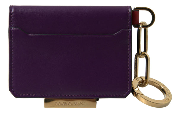 Purple Leather French Flap Wallet Dolce & Gabbana