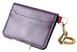 Purple Leather French Flap Wallet Dolce & Gabbana