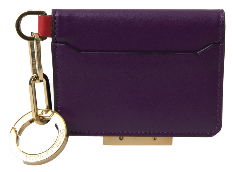 Purple Leather French Flap Wallet Dolce & Gabbana